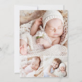 Einfache Ankündigung von Foto Collage Modern (Rückseite)