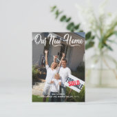 Einfache Ankündigung von neuen Adressen im Foto Postkarte (Stehend Vorderseite)