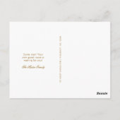 Einfache Ankündigung zum Verschieben Minimalistisc Postkarte (Rückseite)