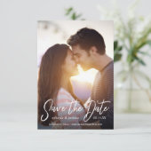 einfache Ankündigung zur Hochzeit von Skripten (Stehend Vorderseite)