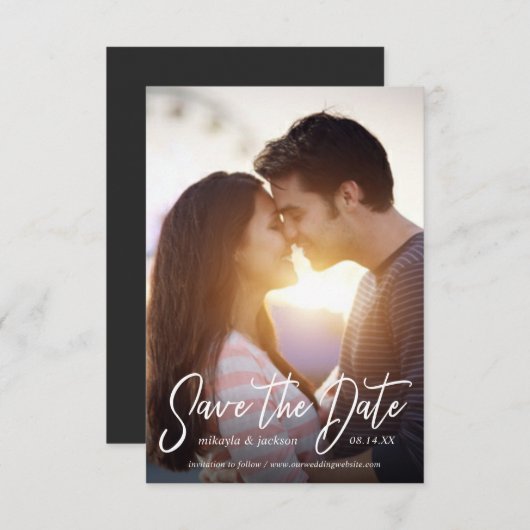 einfache Ankündigung zur Hochzeit von Skripten (Vorne/Hinten)