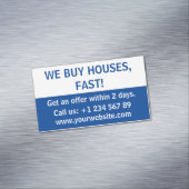 Einfache Anleger in Echtzeit, die wir Häuser kaufe Magnetische Visitenkarte (Beispiel)