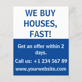 Einfache Anleger von Immobilien kaufen wir Häuser Flyer