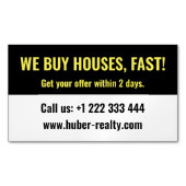 Einfache Anleger von Real Anwesen Magnetische Visitenkarte (Vorderseite)