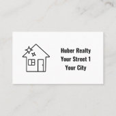 Einfache Anleger von Real Anwesen Visitenkarte (Rückseite)