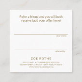 Einfache Anleitung eines Aqua Green-Kunden Empfehlungskarte (Rückseite)