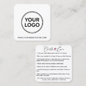 Einfache Anleitung zur Kerzen-Betreuung / Hinzufüg Quadratische Visitenkarte (Vorne/Hinten)