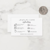 Einfache Anleitung zur Schmuckpflege für das Frühs Mitteilungskarte (Vorderseite/Rückseite Beispiel)