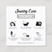 Einfache Anleitung zur Schmuckpflege in Schwarz un Quadratische Visitenkarte (Vorderseite)