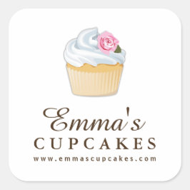 Einfache, anpassbare Cupcake Stickers