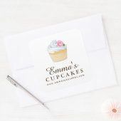 Einfache, anpassbare Cupcake Stickers (Umschlag)