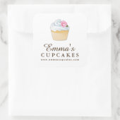 Einfache, anpassbare Cupcake Stickers (Tasche)