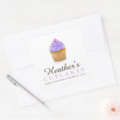 Einfache, anpassbare Cupcake Stickers (Umschlag)