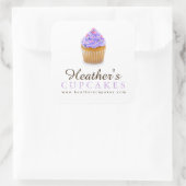 Einfache, anpassbare Cupcake Stickers (Tasche)