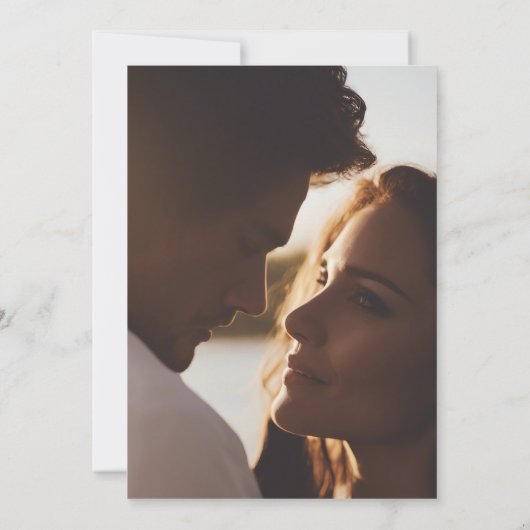 Einfache, anpassbare, moderne Hochzeit von Skripte Einladung (Rückseite)