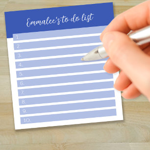 Einfache anpassierbare blau linierte und nummerier notizblock