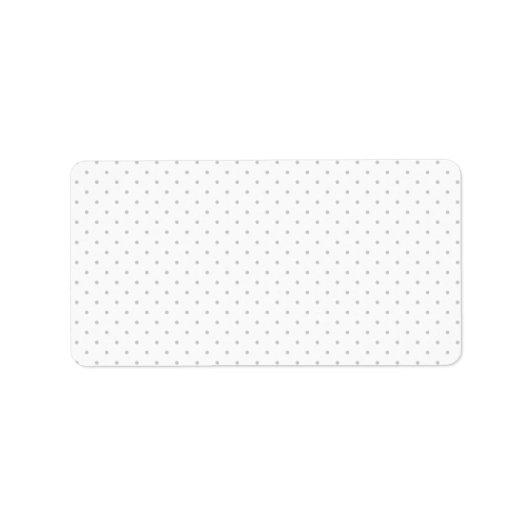 Einfache Anpassung der Farbe von grauen Mini-Polka Adressaufkleber (Vorne)