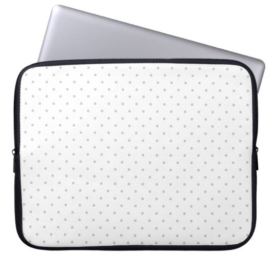 Einfache Anpassung der Farbe von grauen Mini-Polka Laptopschutzhülle (Vorderseite)