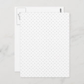 Einfache Anpassung der Farbe von grauen Mini-Polka Postkarte (Vorne/Hinten)