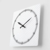 Einfache Anpassung der Farbe von grauen Mini-Polka Quadratische Wanduhr (Winkel)