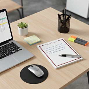 Einfache, anspruchsvolle Linien, personalisiert un Notizblock