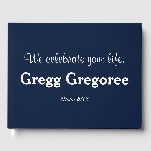 Einfache Anteilnahme Gästebuch (Vorderseite)