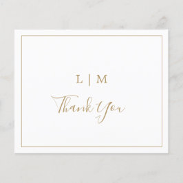 Einfache antike Gold Hochzeit Vielen Dank