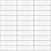 Einfache antike Gold Monogram Elegante Hochzeit Aufkleber (Vorderseite)