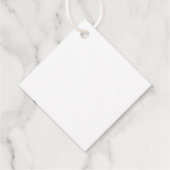 Einfache antike Gold Monogram Elegante Hochzeit Geschenkanhänger (Rückseite)