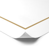 Einfache antike Gold Monogram Elegante Hochzeit Poster (Ecke)