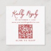 Einfache Antwort auf Red Wedding Script QR Code Begleitkarte (Vorderseite)