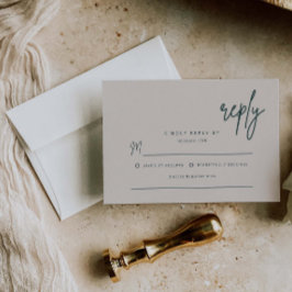 Einfache Antwort Einladungskarte für Hochzeiten