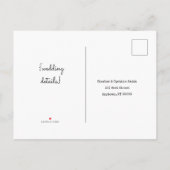 Einfache Antwort Hochzeit rsvp Postkarten (Rückseite)