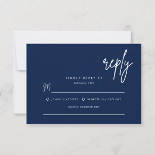 Einfache Antwort-Hochzeits-Einladungskarte Dankeskarte