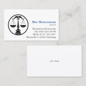 einfache Anwalt Visitenkarte (Vorne/Hinten)