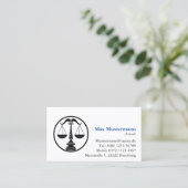 einfache Anwalt Visitenkarte (Stehend Vorderseite)