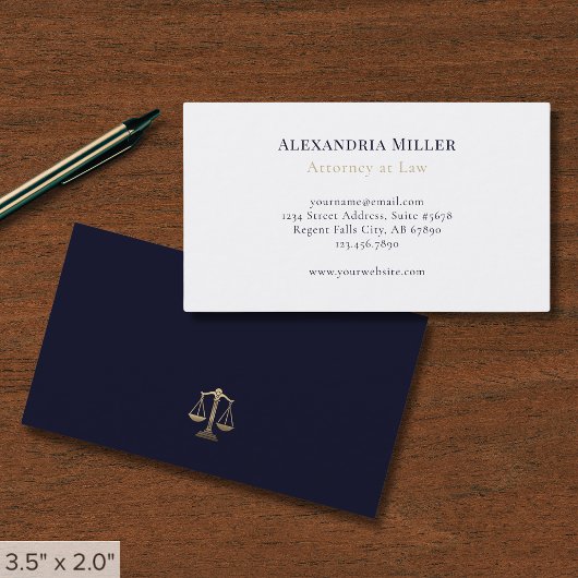 Einfache Anwältin Visitenkarte