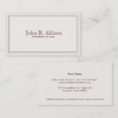 Einfache Anwaltskanzlei mit grenzüberschreitender Visitenkarte (Vorne/Hinten)