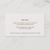 Einfache Anwaltskanzlei mit grenzüberschreitender Visitenkarte (Rückseite)