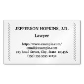 Einfache Anwaltskarte Magnetische Visitenkarte (Vorderseite)