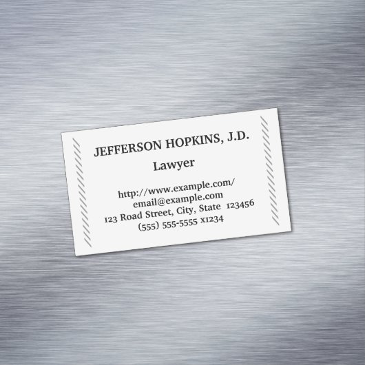 Einfache Anwaltskarte Magnetische Visitenkarte (Beispiel)