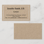 Einfache Anwaltskarte Visitenkarte (Vorne/Hinten)