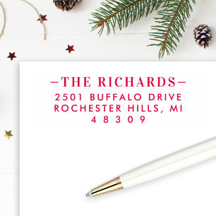 Einfache Anweisung Elegante Rücksendeadresse Permastempel