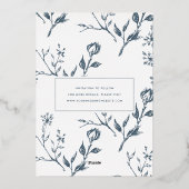 Einfache Anweisung | Save the Date aufgedeckte Kar Folieneinladung (Rückseite)