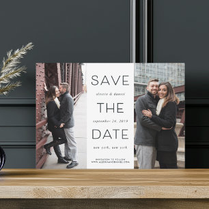 Einfache Anweisung Zwei Fotos Save the Date