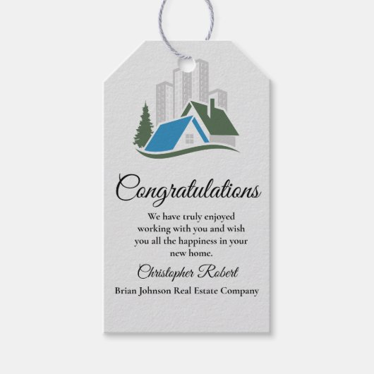 Einfache Anwesen-Geschenkmarke Geschenkanhänger (Vorderseite)