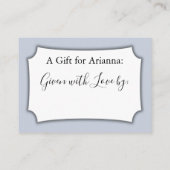 Einfache Anzeige Brautparty Light Dusty Blue Begleitkarte (Rückseite)