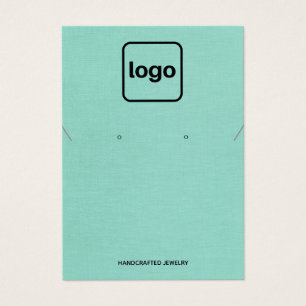 Einfache Anzeige des Add-Logos Aqua Blue Earring N