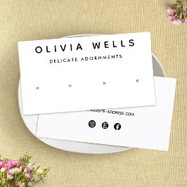 Einfache Anzeige des weißen 4-Loch-Stuhls Visitenkarte