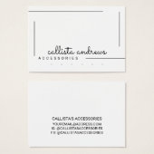 Einfache Anzeige von weißen, schwarzen Schreib-Sch (Vorne & Hinten)